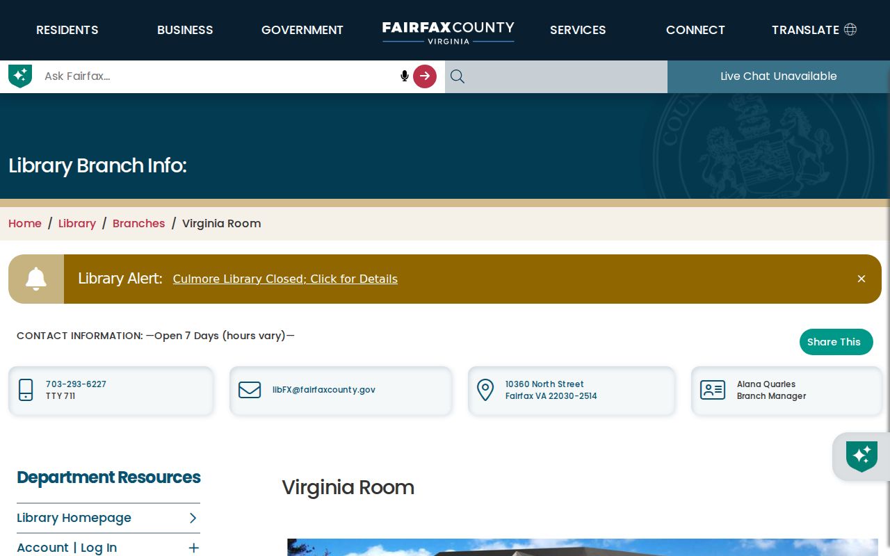 Reston city directory research at the Virginia Room local-history collection