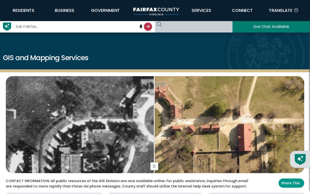 Reston neighbors view of the Fairfax GIS and Jade map tools